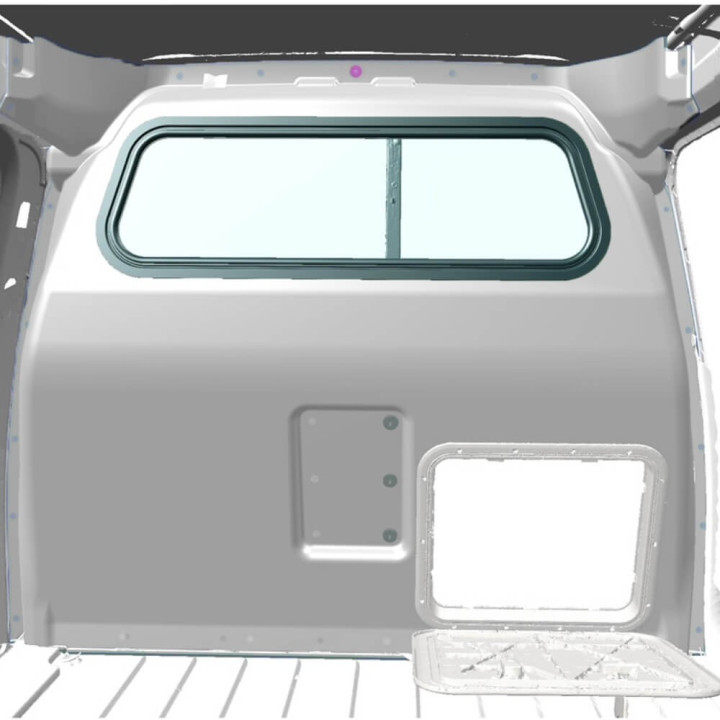 Trennwand mit optionaler Inspektionsklappe - Renault Kangoo Van 2021+ Trennwand mit optionaler Inspektionsklappe - Renault Kangoo Van 2021+