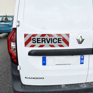Magnetisches SERVICE-Banner - Klasse B - 50x15 cm