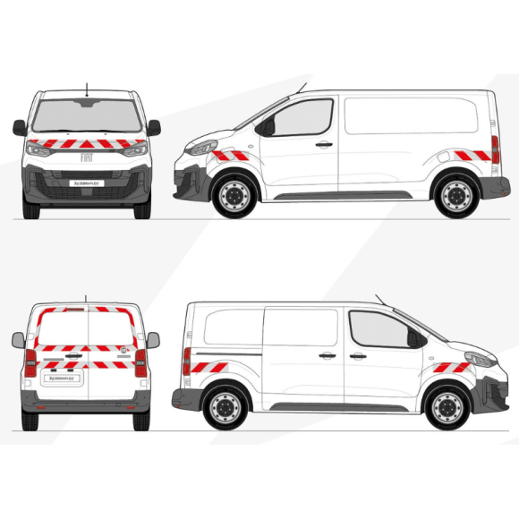 Markierungskit - Fiat E-Scudo 2019+ Vorgeschnittene, aufklebbare Klebestreifen Markierungskit - Fiat E-Scudo 2019+ Vorgeschnittene, aufklebbare Klebestreifen