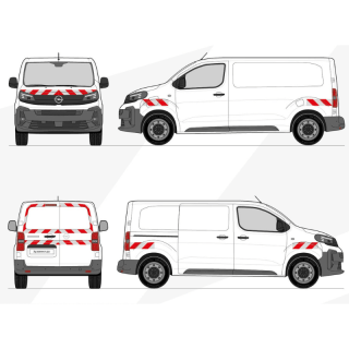 Markierungskit - Opel E-Vivaro 2019+ Vorgeschnittene, aufklebbare Klebestreifen